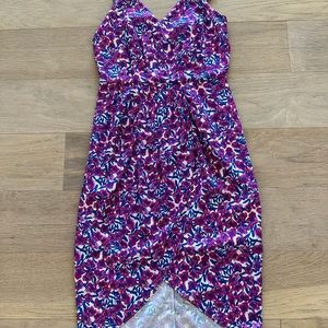 Chelsea28 Floral Pink and Purple Dress